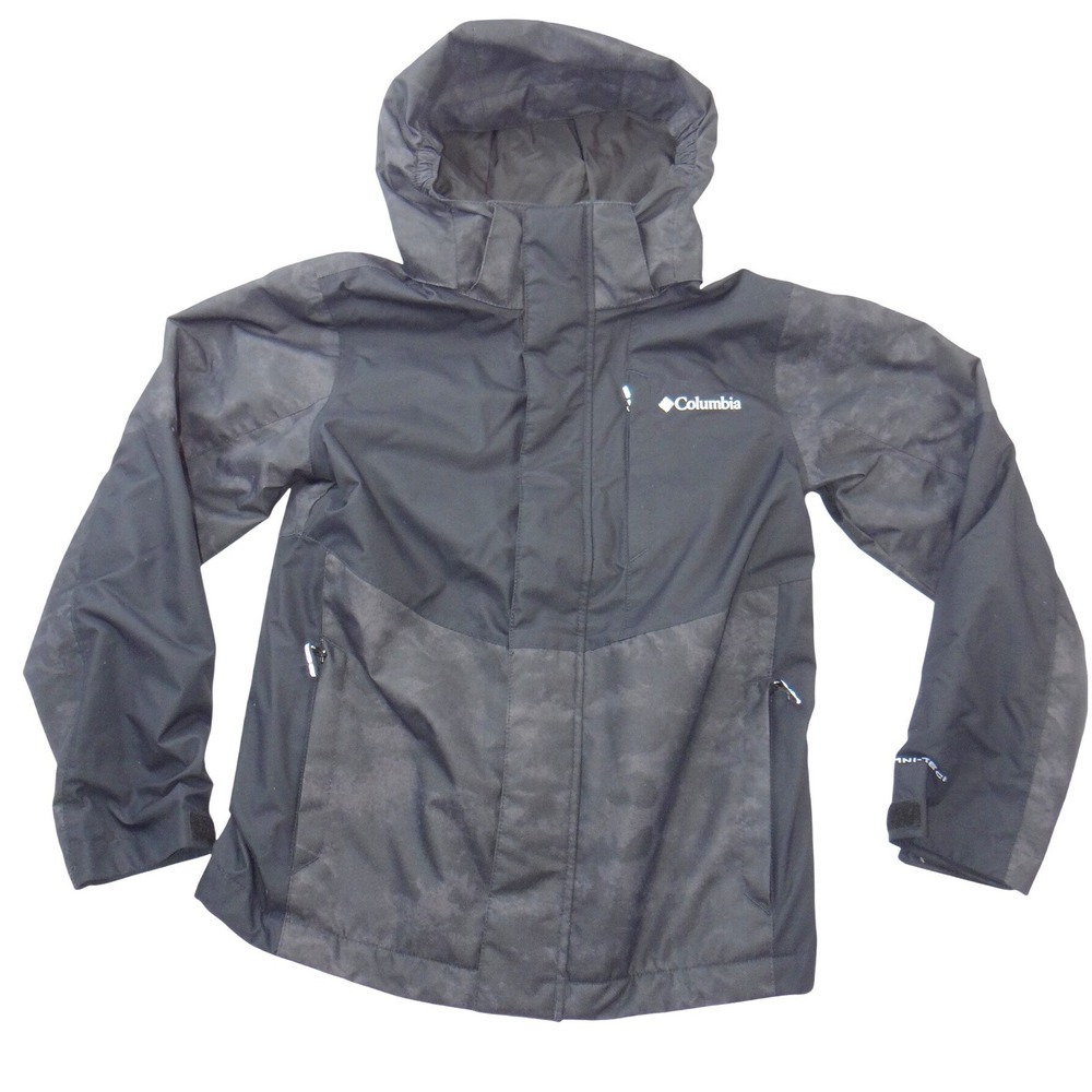 Columbia Kids Black Interchange‎ Omni-Heat Waterproof Hooded Size M 10/12